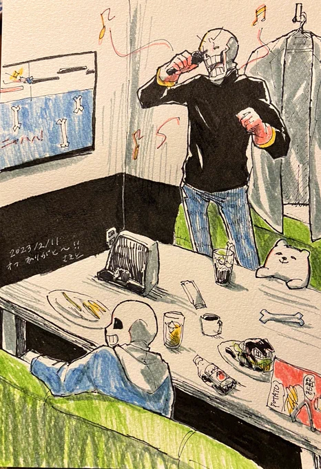 スケブいっぱい描かせてもらった〜!すごい楽しかった〜!! 