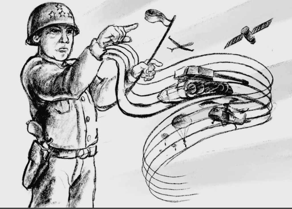 JoHahn22's tweet photo. Dieses Foto beschreibt #JointWarfare bzw. #CombinedArmsWarfare recht treffend.
Der Truppenführer/Kommandant, der das "Orchester" unterschiedlicher (Waffen-)Systeme zum Zusammenwirken bringt, um größtmögliche Effektivität und Effizienz zu erzielen. https://t.co/p964MAKUP2