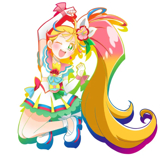 虹キュアまとめ?#私これでも成長したんです展 #プリキュア20周年 パルフェ→サマー→プリズム(new)作品と共に私も成長してたら良いなぁ(笑) 