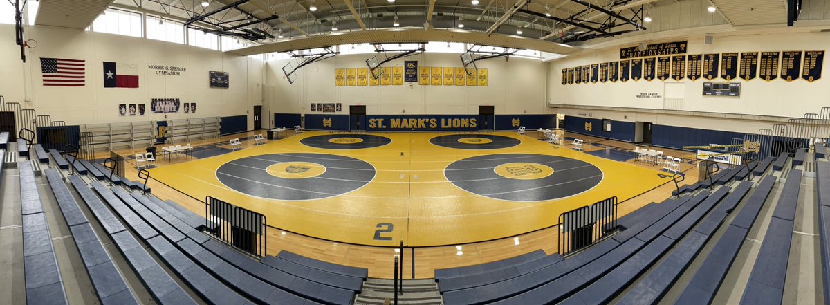 Calm before the storm. Come support St. Mark’s Wrestling starting at 9:00am in Spencer Gymnasium. Go Lions!!!