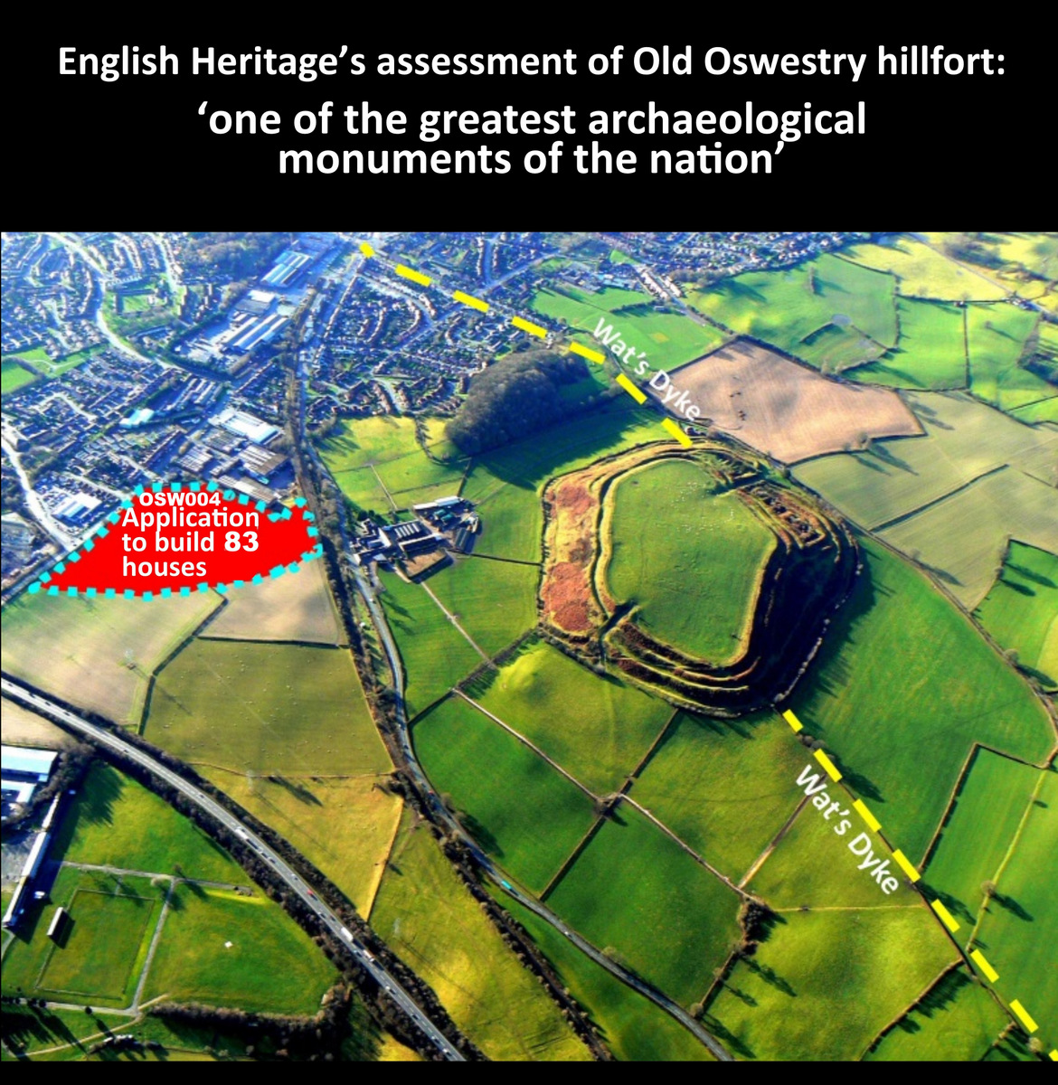 OldOswestryFort's tweet photo. A 3rd planning application has been made to build in the setting of Old #Oswestry hillfort
Please support the #campaign to save the #landscape of this national #heritage gem.
Deadline for response: Wed 15 February
Details here: https://t.co/mInkBQLpXG 
#SaveOurSetting https://t.co/JeCJ6kGBuK