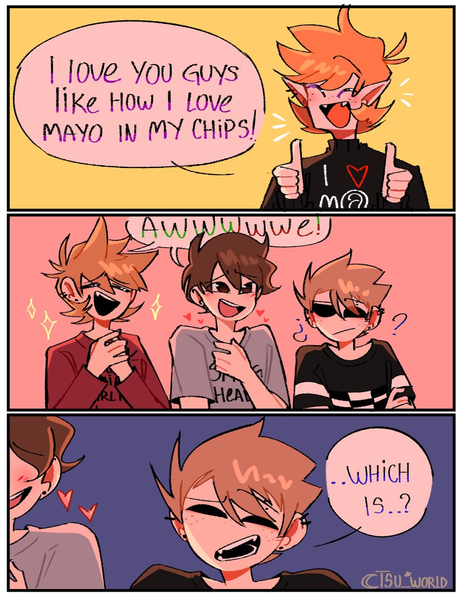 Tsu_worlds's tweet photo. I love you Guys!

#Eddsworld #EddsworldFanArt #Matt #Tom #Edd #Tord https://t.co/gpQGBtniaR