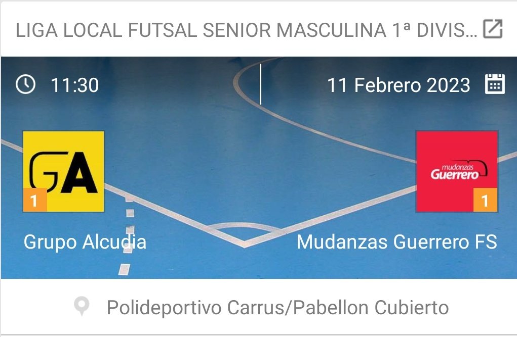 𝐉𝐎𝐑𝐍𝐀𝐃𝐀 𝟏𝟓 | Nuestro rival de hoy, Mudanzas Guerrero, no se ha presentado al partido.

Nuestros guerreros alcudianos suman 3 puntos por incomparecencia y continúan la escalada a la caza del líder. ¡VAMOS ALCUDIA!