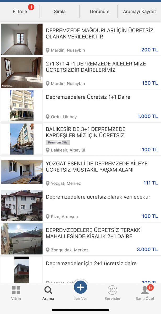 depremzedelere ücretsiz ev ilanları yayınlanmaya başlamış yüreği güzel insanlar🙏🏻
