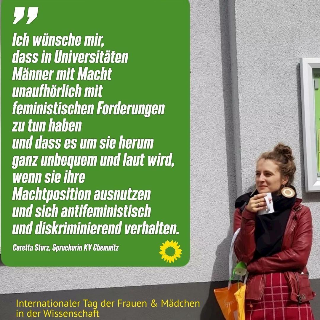 Zum Tag der Frauen &amp; Mädchen in d Wissenschaft stellen wir fest: 

Die Situation an dt. Universitäten ist alles anderer als gerecht. 

An der <a href="/TUChemnitz/">TU Chemnitz</a> werden 84% d Professuren von Männern besetzt❗️ TU Chemnitz ist damit klar männerdominiert - das ist typisch für dt. Unis. 1/2