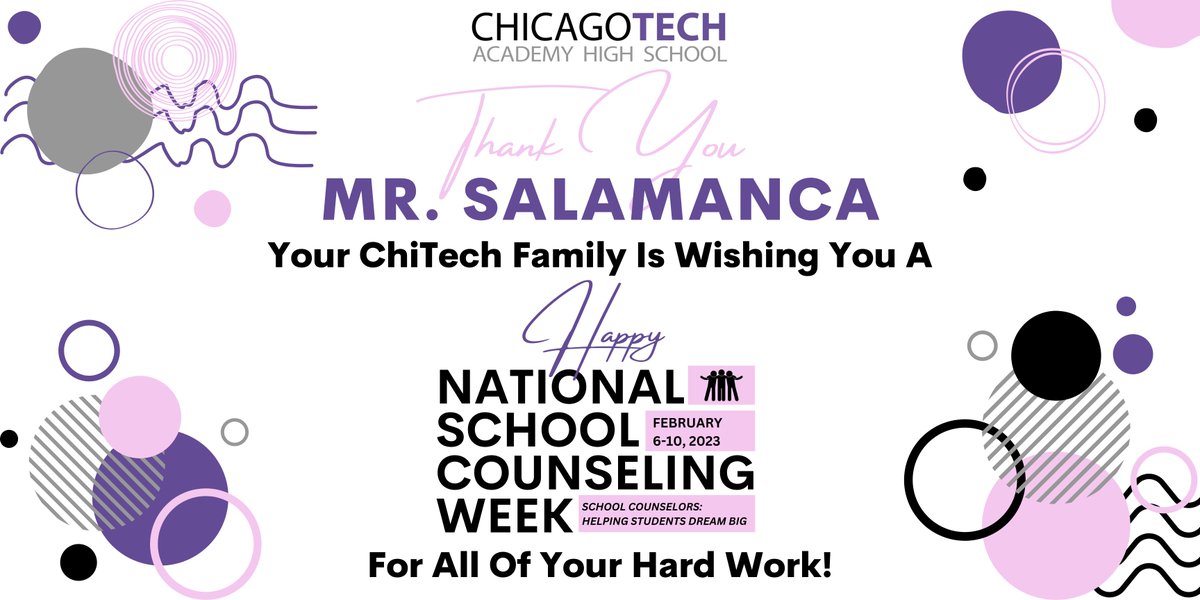 We can’t let the week go by without wishing our amazing School Counselor, Mr. Salamanca, a Happy National School Counseling Week! Thanks for all you do!