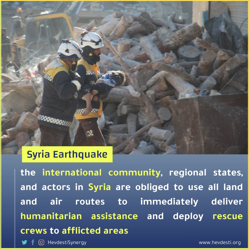 izedin_salih's tweet photo. Civilians in Idlib, #Jindiris and various #Aleppo neighborhoods are digging for the lives of hundreds of people under rubble,especially as efforts by several local rescue and emergency CSOs continue to be stretched beyond capacity.

For more, please read:
https://t.co/vnaX4HUar2 https://t.co/wRH6TdMlqw