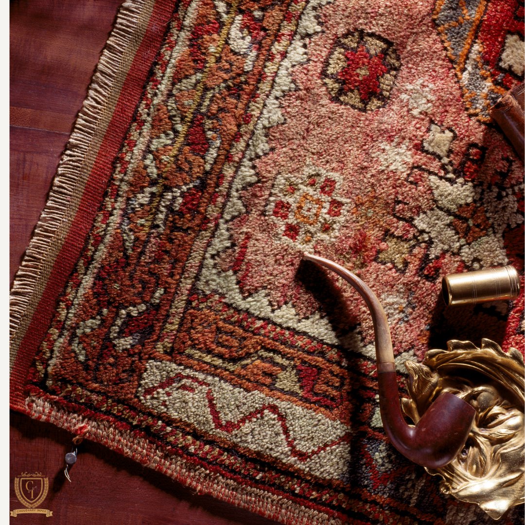 Discover the beauty of tradition with our stunning #AncientDesignCarpet! Expertly crafted by our skilled artisans, this piece is a testament to the timeless elegance of ancient design. #Handmade #VintageInspired #LuxuryHomeDecor #ArtisticExpertise #FlooringFashion