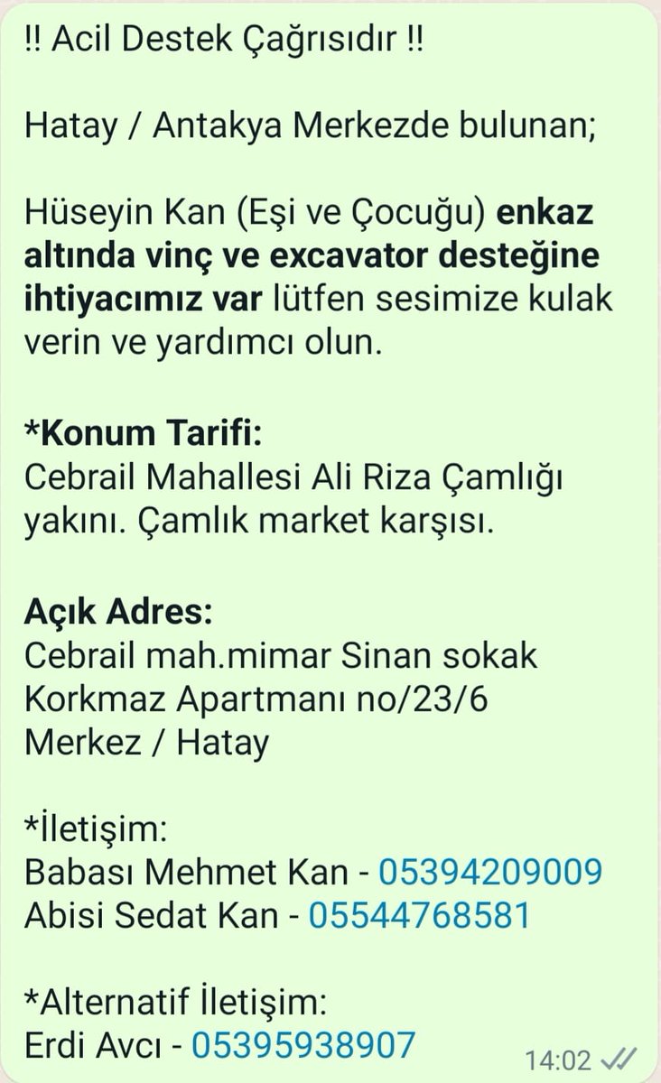 CemBulan34's tweet photo. Çalışma arkaşımız için yardıma ihtiyacımız var.
@AFADBaskanlik @deprem @enkaz @HatayValiligi @AntakyaBld @ahbap https://t.co/R9AVIMv1GS