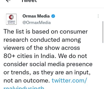 mirzaabrar074's tweet photo. @OrmaxMedia @ShivThakare9 @BhanotShalin Then what is @OrmaxMedia 
Then pls don't tweet this type of tweet that @OrmaxMedia is based on Google search
Shame on you @OrmaxMedia 
#MCStan is leading in Google search 
#BBKingMCStan 💯% 
@OrmaxMedia pls don't play with our emotions and Hard work 
#MCStanArmy just keep voting https://t.co/SYHZ2Gagws