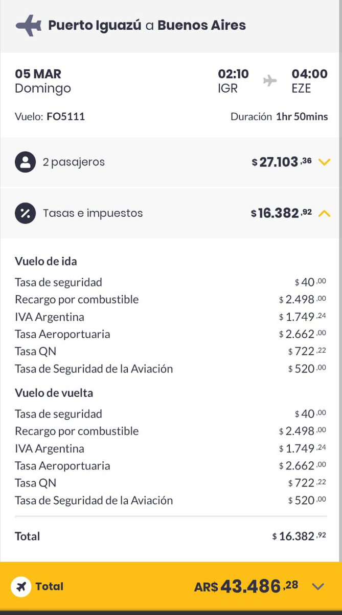AdolfFalcon's tweet photo. Vergüenza viajar por argentina la pagas el pasaje y la otra mitad impuestos 😡🙄 https://t.co/iVCpMXn6dd