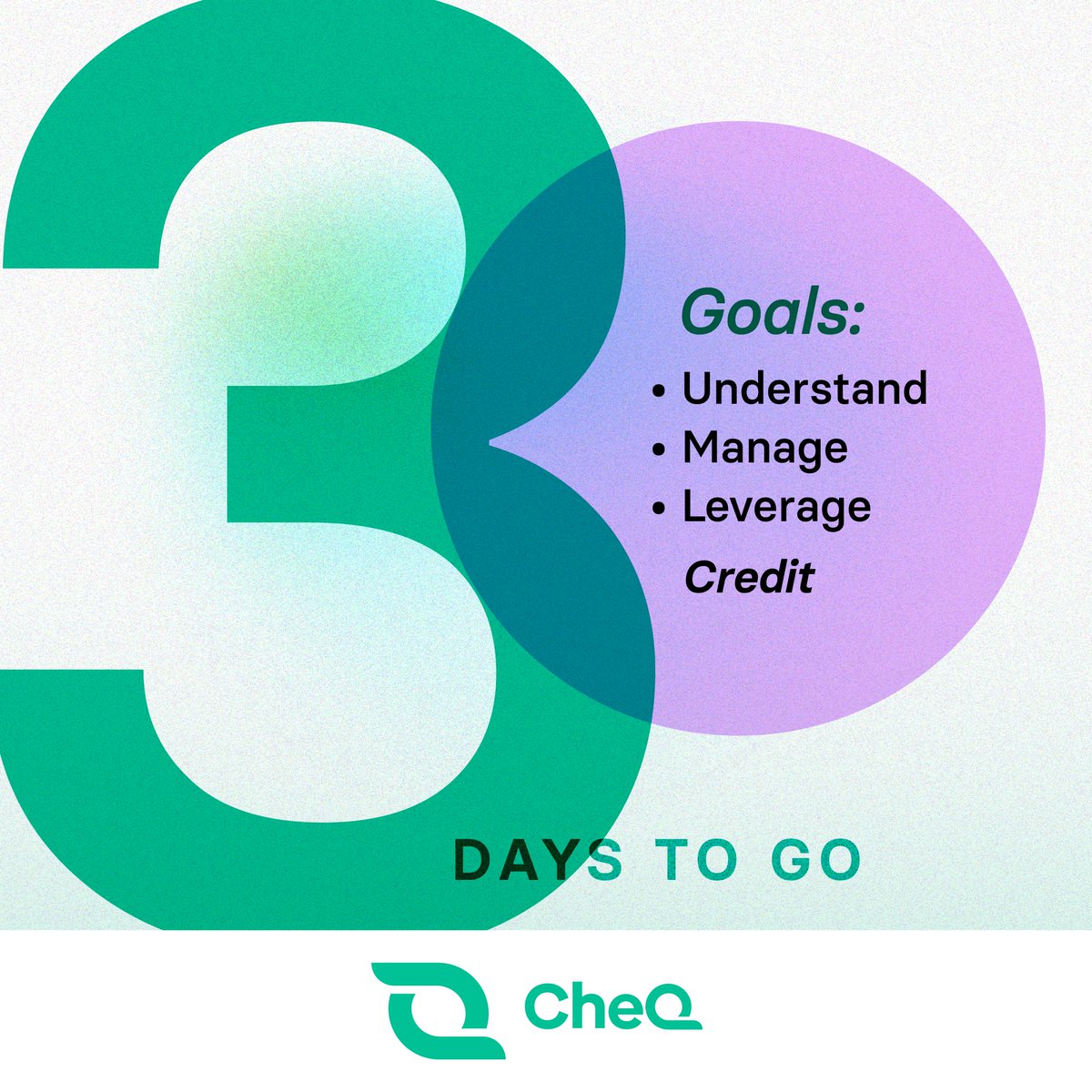 CheQ_One's tweet photo. Since inception we've always maintained 3 goals for ourselves – to help users 𝘶𝘯𝘥𝘦𝘳𝘴𝘵𝘢𝘯𝘥, 𝘮𝘢𝘯𝘢𝘨𝘦 &amp; 𝘭𝘦𝘷𝘦𝘳𝘢𝘨𝘦 credit.

Today, we reaffirm our commitment &amp; set a date for launch. CheQ arrives on #ValentinesDay, Feb 14. 💚

3 days to go! #AsliRewards https://t.co/h7MP4dLd98