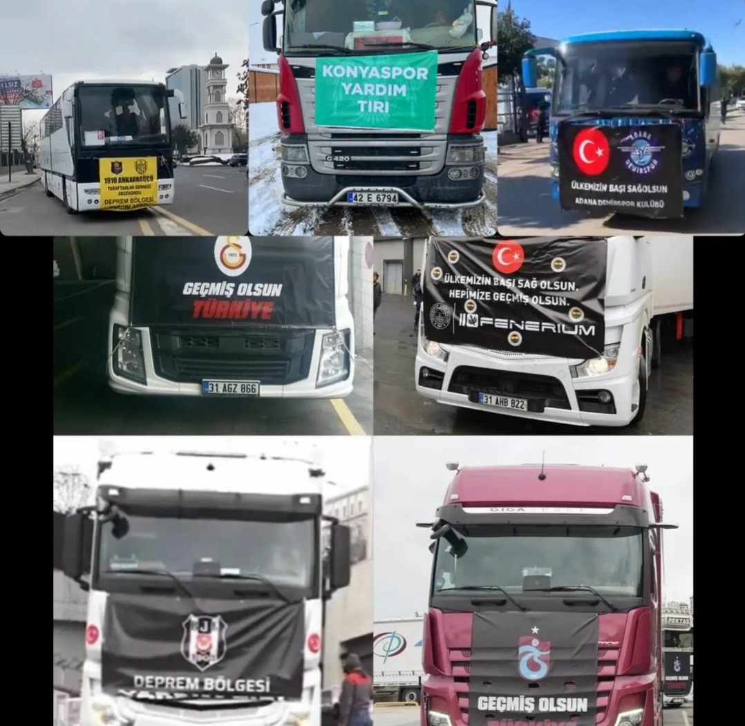 Fark etmez takım Fener ya da Cimbom, 
Takılırız biz bize birbirimize.
Konu Vatansa dur..! Gerisi yalandır,
Hepimiz Türk, hepimiz Mehmediz..!!! 

#tekyumruk 
#bizberaberiz 
#hatayantakya 
#deprem 
#kahramamaras