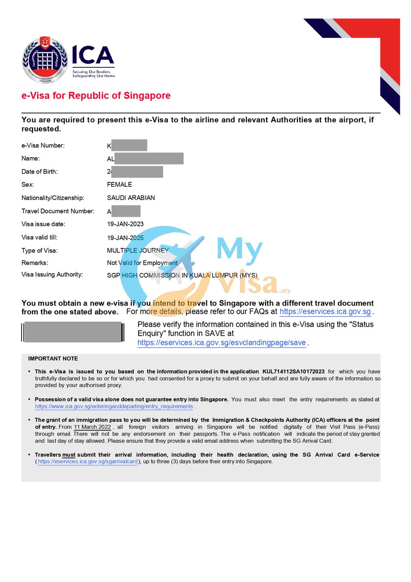 MyVisa_Services's tweet photo. Mission accomplished! Our team at My Visa Sdn Bhd has just secured 3 successful Singapore visas for our clients! Let us help you turn your travel dreams into reality. 

🌐 https://t.co/m1rRozs4mh 

#SingaporeVisa #Success #MyVisaSdnBhd #TravelAgency #ClientSatisfaction #Expertise https://t.co/UG8IeFOzpN