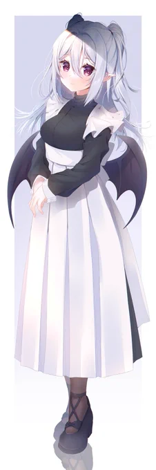 #無言で立ち絵を貼るとフォロワーが増えるらしいサキュバスメイド 