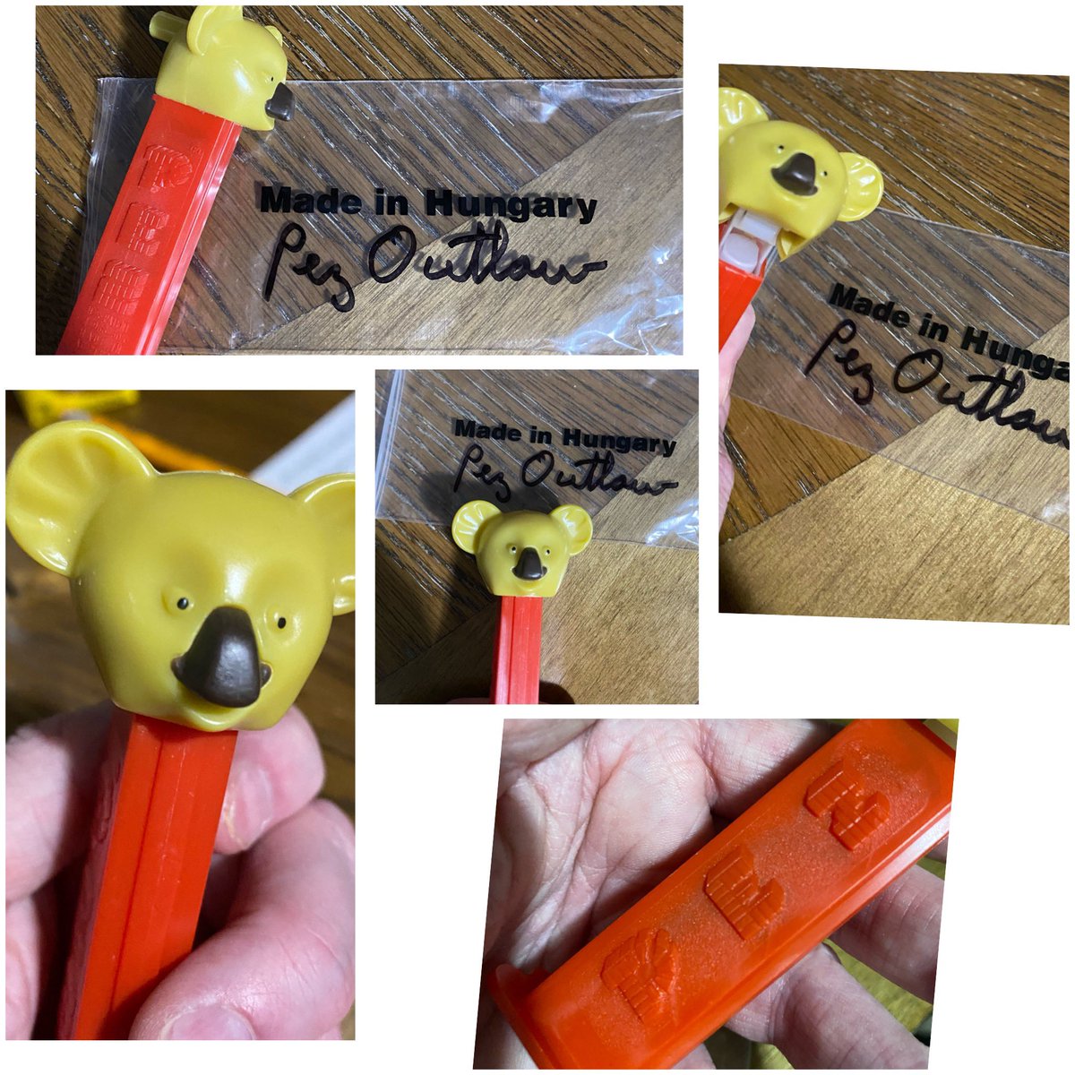 thefretshow's tweet photo. My pez outlaw signed packaging. Koala pez dispenser. https://t.co/diFsuAhYjD