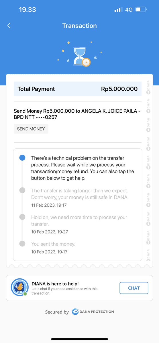rambueryyy's tweet photo. Hallo @danawallet ini jadinya gimana yahh? Kok ga ada respon? Saya butuh secepatnya di refund. Kok malah gini sih? #DANAid #danawallet https://t.co/SseJN7guYC