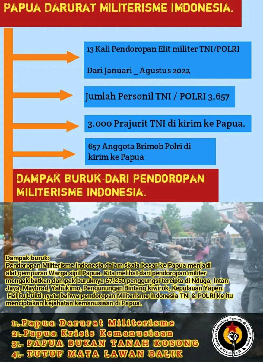 GempaR Papua (@gemparpapua) on Twitter photo #TARIKMILITERDARITANAHPAPUA #TARIKMILITERDARITANAHPAPUA