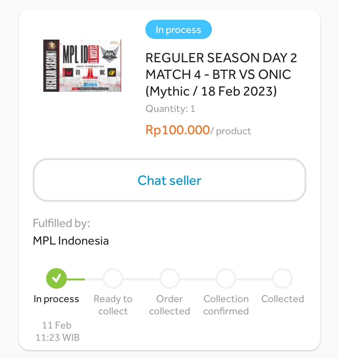 Brvv77's tweet photo. WTS TIKET MPL S11 BTR VS ONIC
SEAT MYTHIC
JUAL HARGA NORMAL https://t.co/Wg0gfQw9m1