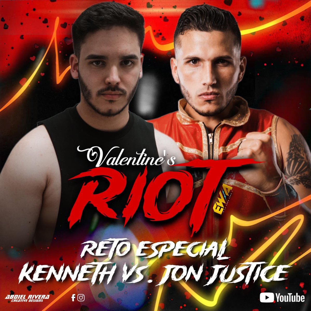 JJ_Jon_Justice's tweet photo. Game time it’s over! 
Este servidor llega a “Valentine’s Riot” de la EWA - Evolution Wrestling Alliance a implantar respeto y a implantar bandera en la compañía. 

#JonJustice #TimeForJustice #LaMaquinaDelDolor #EWA #LuchaLibre #Wrestling #Wrestler https://t.co/IF3HXqsjSR