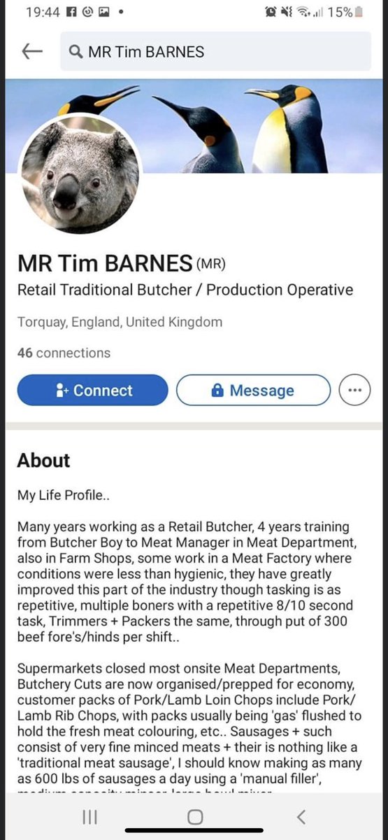 Gerdi777's tweet photo. @All_Sports_Adam Also his LinkedIn says Torquay, and how odd is his Fb likes - all animal stuff and AnnSummers.. https://t.co/AGTofzLV4Y