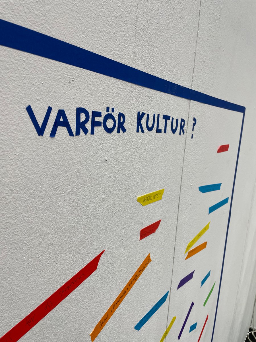 Wall of Varför kultur? på #Folkochkultur Många tankar om den fria kulturens roll för livskvalitet och nyfikenhet. Inga ord om kulturarv.