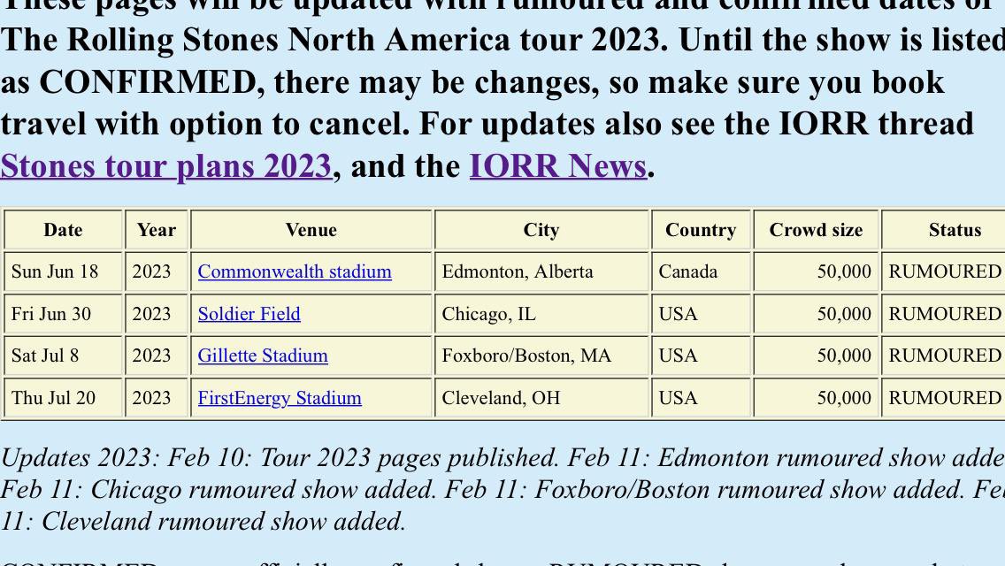 bootcover's tweet image. First rumoured dates on IORR @RollingStones #RollingStones #THEROLLINGSTONES #stones #stones23 @MickJagger @officialKeef @ronniewood