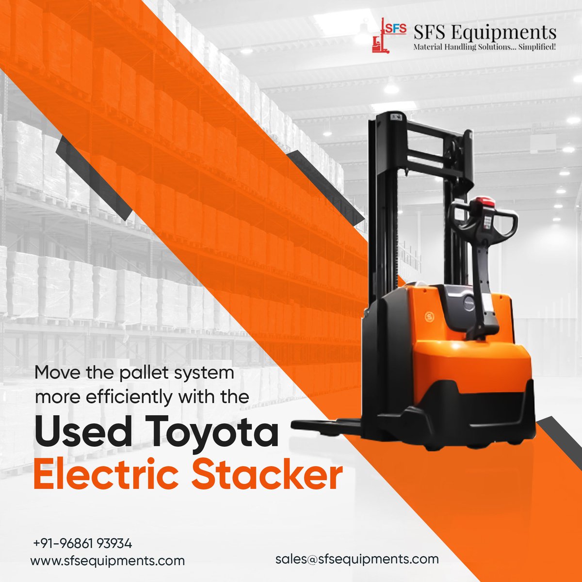 sfsequipments's tweet photo. Used Toyota Electric Stacker is the most preferred #materialhandlingequipment in the warehouse operations to move the pallet system as a single unit.

https://t.co/dmL6scH2vI

 #usedequipment #rentalequipment #electricstacker #materialhandling #toyota #usedtoyota #sfsequipments https://t.co/oSPTllRQOq