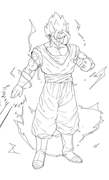 小学生ぶりくらいにドラゴンボールの絵描いたかも 