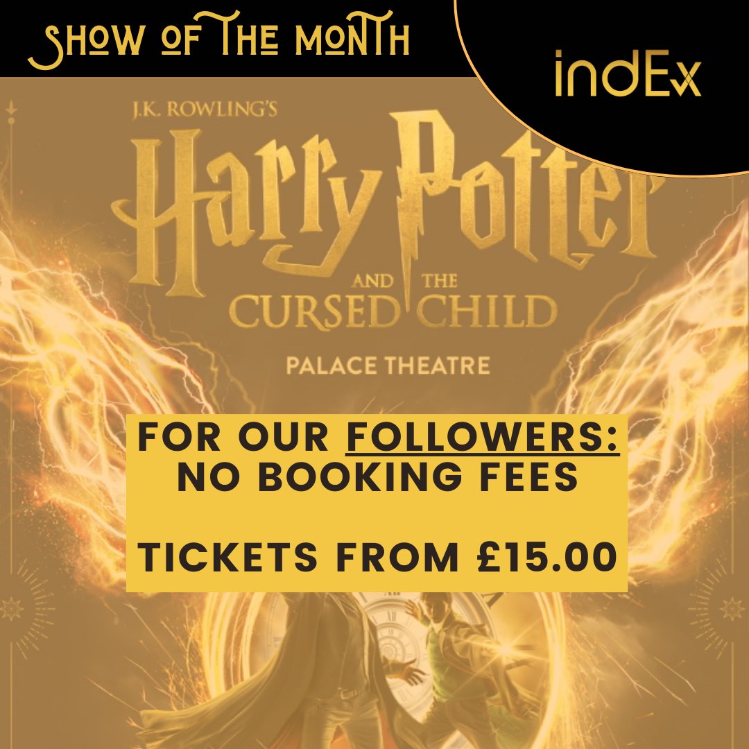 IndExCardUK's tweet photo. 🎭SHOW OF THE MONTH🎭 Harry Potter and the Cursed Child
⚡️IndEx Members can get tickets from just £13.50 with 10% OFF tickets + NO booking fees
⚡️Our followers can get No booking fees and tickets from £15.00
⚡️Who can become a member? UK PERFORMERS! To sign up, go to our bio🌟 https://t.co/Vj5sOA76PW