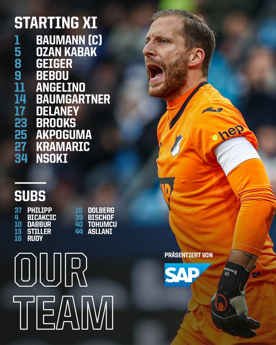 tsghoffenheimEN's tweet photo. LINE🔹UP 

#TSGB04 https://t.co/VTbsvtEDNt
