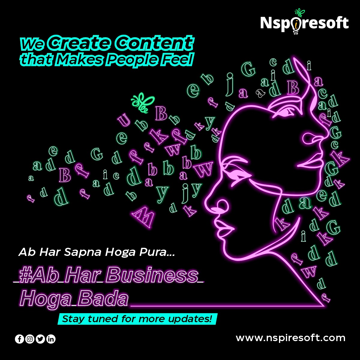 nspiresoft's tweet photo. Step into the spotlight with our content! From impactful stories of your brand to breathtaking visuals.. we've got what it takes to stand out in a crowded market..
Are you ready to grab the spotlight?
Kyoki, 
#Ab_Har_Business_Hoga_Bada
#Nspired
#contentmarketing #ContentCreator https://t.co/fHFV73SQ0e