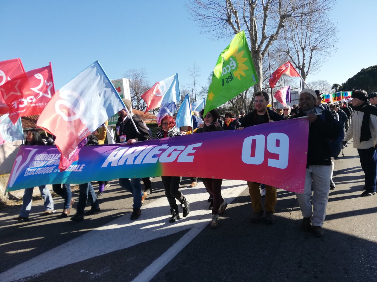 #manif11fevrier
à Pamiers en #Ariège. La #NUPES en force au côtés de l'intersyndicale
#Retraites #StopponsMacron