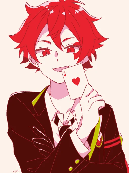 # リプもらった番号の色で絵を描く15.チェリーパイ/エース13.チョコミントラブ/チリちゃん01.イチゴのショート/ロロ会長 