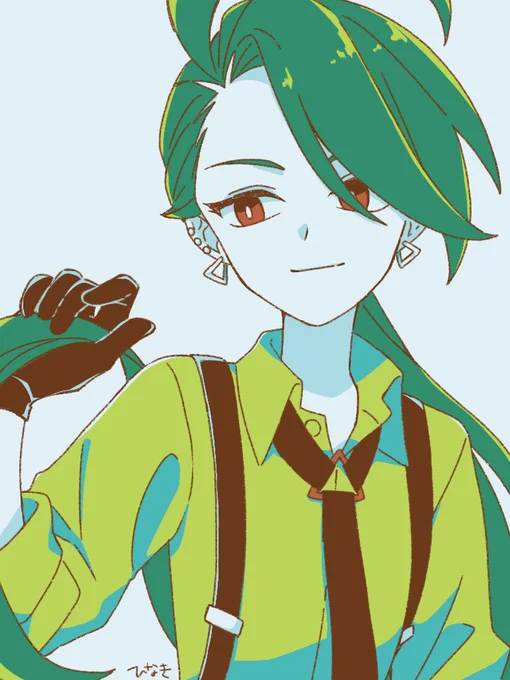 # リプもらった番号の色で絵を描く15.チェリーパイ/エース13.チョコミントラブ/チリちゃん01.イチゴのショート/ロロ会長 