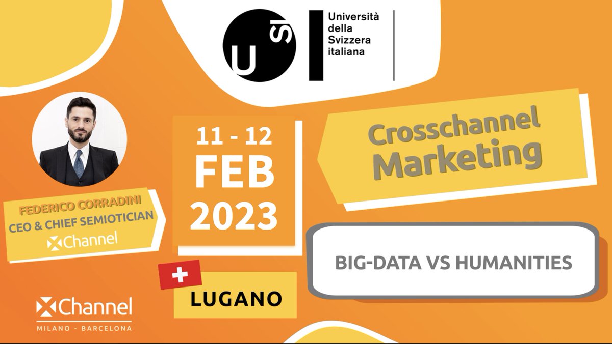federicorradini's tweet image. Oggi e domani per parlare di come in @XChannelTweet usiamo #semiotica e #antropologia per migliorare i #bigdata con i #tool che abbiamo inventato 🛠🔥