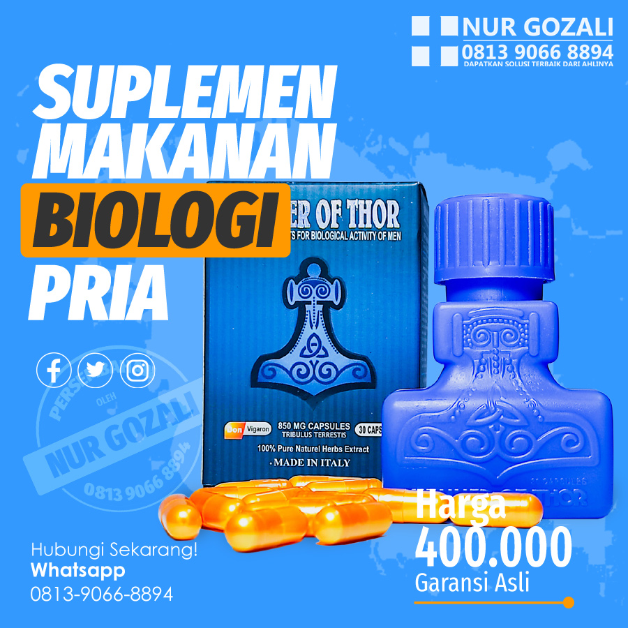 NurGozali1's tweet photo. SUPLEMEN MAKANAN BIOLOGIS PRIA
Hammer Of Thor Kapsul alami untuk kesehatan vitalitas pria. Hubungi Sekarang! Whatsapp 081390668894 (Nur Gozali)
#PembesarPenis #ObatPembesar #Alatvital #ObatKuat #HammerOfThor
Visit Web: https://t.co/h97K1eMguM https://t.co/ZTRqJfvoVJ