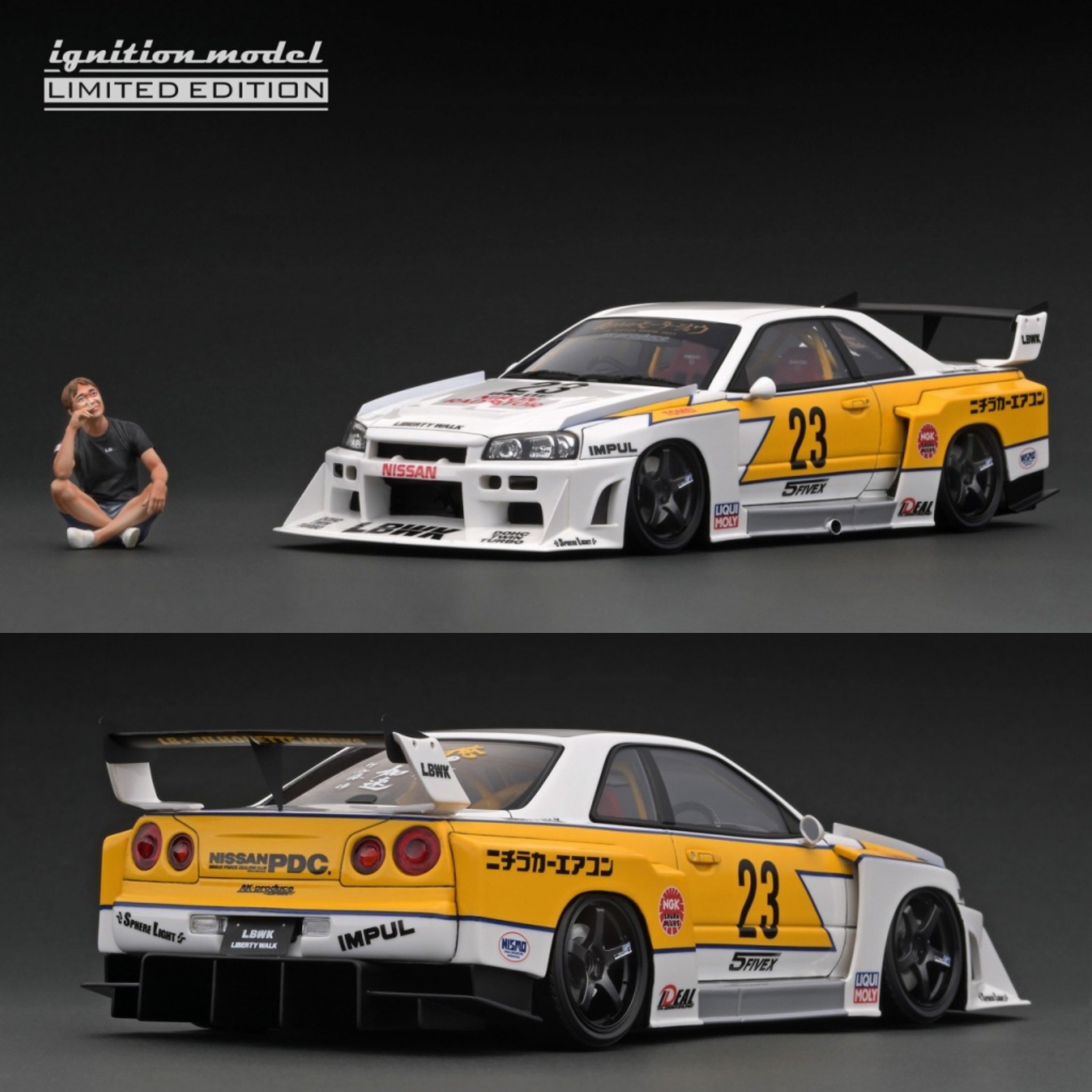 Web限定イグニッションモデル1/18LB-ER34 With Mr.Kato Web限定イグニッションモデル1/18LB-ER34 With Mr.Kato