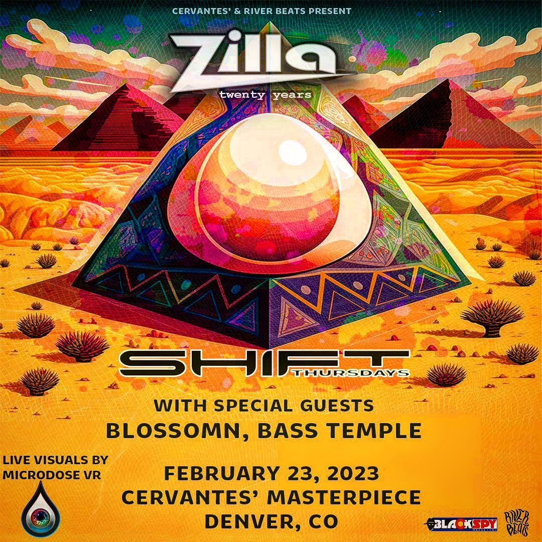 SONIC_BLOOM's tweet photo. ZILLA @ZILLA_ALLIZ 20th Anniversary Show in Denver!
2/23/23 at @CervantesDenver
Tix: https://t.co/90PDehiURu
#ZILLA #alliZ #Cervantes https://t.co/rlSbm9lWt0