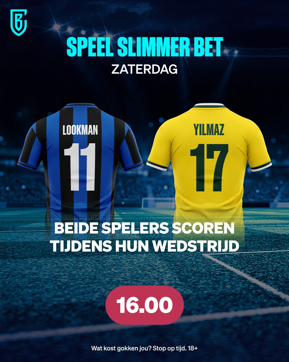 BetCity_NL's tweet photo. ⚡ | Flitsende Speel Slimmer Bet!
Krakers in Italië en Nederland sieren deze Speel Slimmer Bet van zaterdag.
🥇 Beide aanvallers staan nu één wedstrijd droog in de competitie. Kunnen ze vanavond weer goud waard zijn voor hun team?
#LazioAtalanta #FOREMM #Yilmaz #SpeelSlimmer https://t.co/0V4fkXIdk0