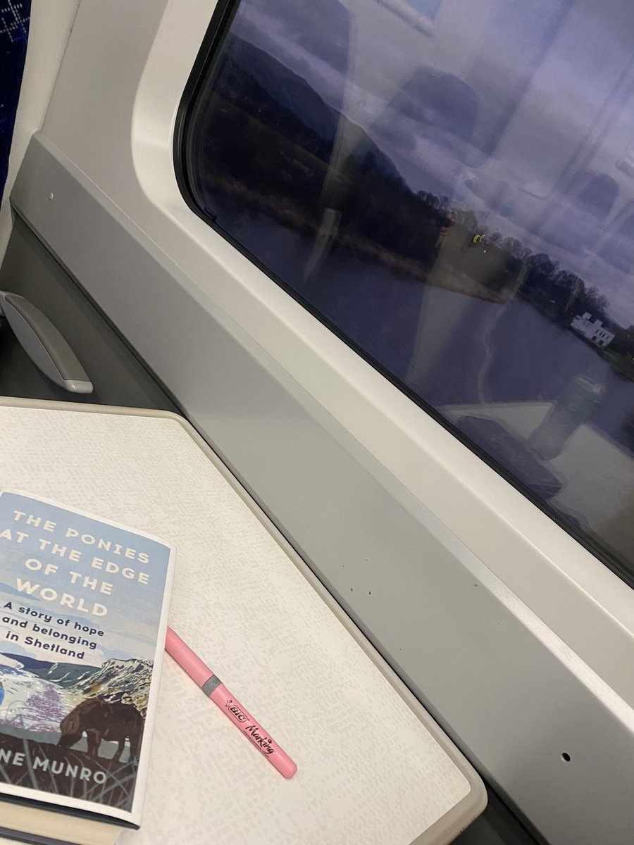 GuidReadsAlva's tweet photo. Finally getting around to The Ponies at the Edge of the World by @CatherineMMunro in the comfort of my @ScotRail carriage! #booktwt #booktwitter @JennyBrownBooks @agentjenny @Rider_Books #scottishbook #scotland #scottish https://t.co/1K6hJEQY9S