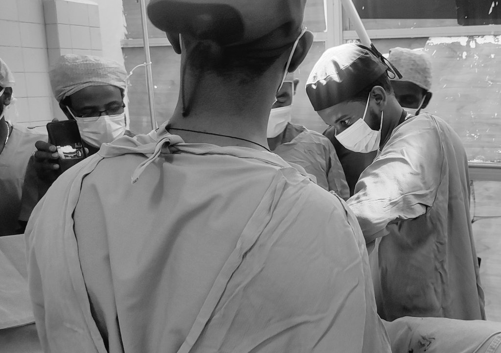 AbrahamAriaya's tweet photo. This week, I got to do my first Thoracotomy. A personal milestone underscoring how far I have come, and a reminder of how much more I have yet to go. Kudos to my attending, Dr. Sisay Bekele, for the opportunity. https://t.co/RgPWEYju1n
