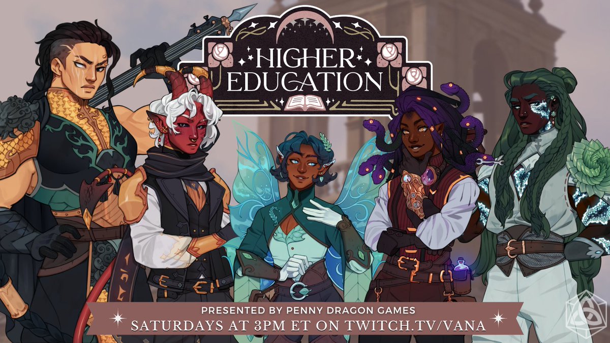 StrixHigherEd's tweet photo. ✨📖TODAY📖✨

Episode 11, the penultimate episode for season 1 of #HigherEdRPG is at 3pm et today!

The gang is finally getting back together 🥲💖

⚠️Follow and retweet for a chance to win a Hero Forge color mini AND free shipping⚠️

https://t.co/MDC23C9Wxp https://t.co/UIBDNlduB6