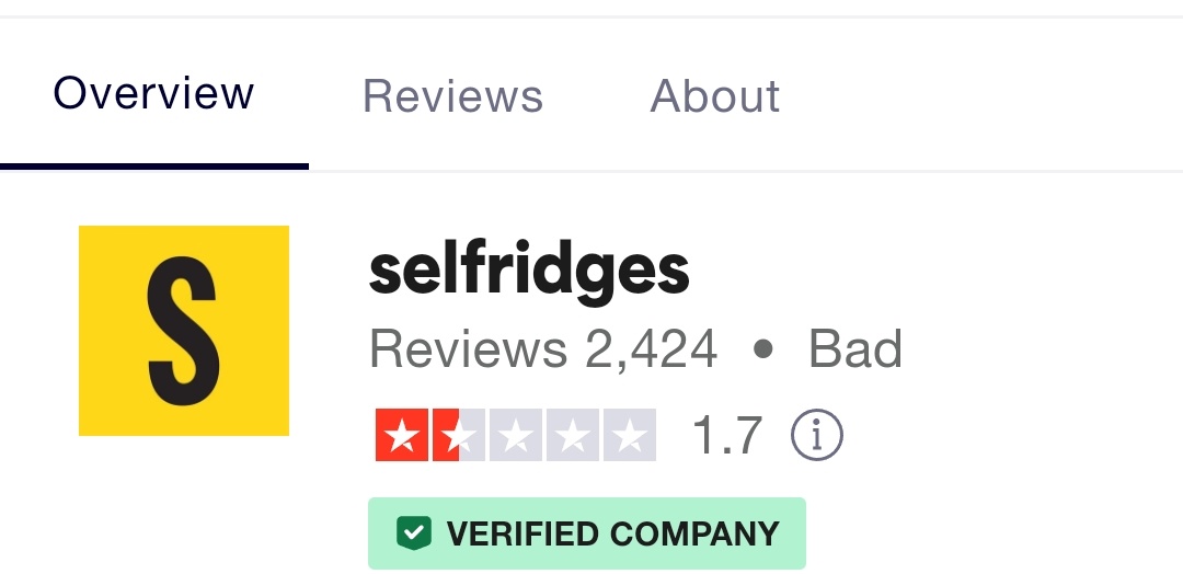 Selfishy2023's tweet photo. @Selfridges as you're at it, please can you tell me how screenshot A relates to screenshot B? https://t.co/XGDKIY1DyZ