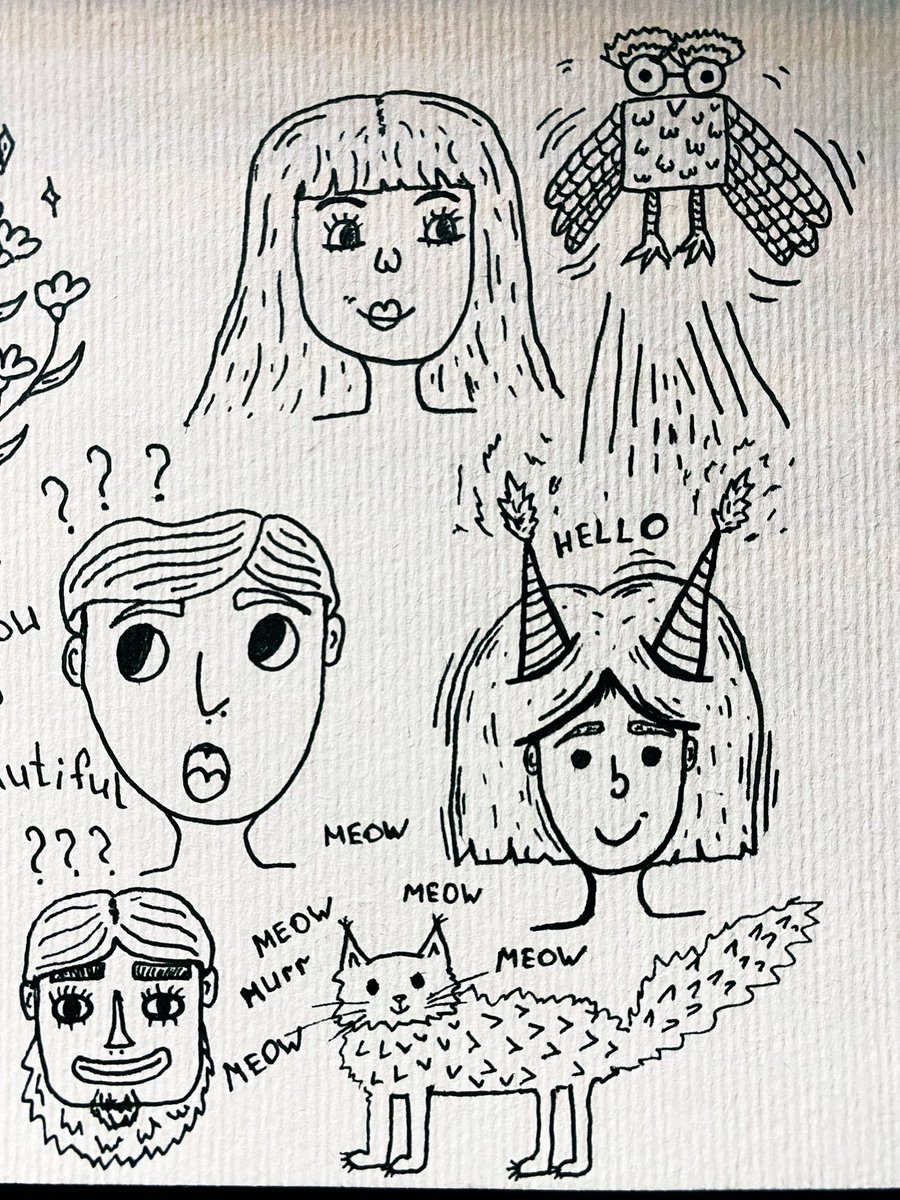 konopushkaart's tweet photo. I don’t know how all artists create their art, but it happens like this: I take a pen, paper and the magic to happen ✨😁 #dailyfacetime #WIP https://t.co/cmhd4pqzF5