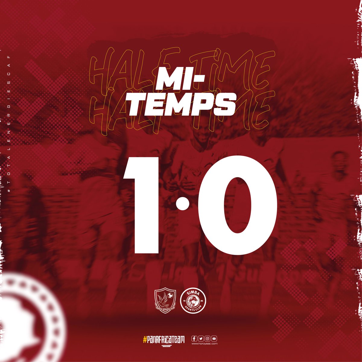 HACofficiel's tweet photo. 🏆 #TotalEnergiesCAFCL
Mi-temps | 𝗛𝗢𝗥𝗢𝗬𝗔 𝗔𝗖 (1️⃣-0️⃣) 𝗦𝗜𝗠𝗕𝗔 𝗦𝗖
⏱➤ C’est la pause. Une première partie spectaculaire et une avance méritée pour les Matamkas. But de 𝗣𝗮𝗽𝗲 𝗔𝗯𝗱𝗼𝘂 𝗡𝗗𝗜𝗔𝗬𝗘 (18’) ✌🏾
#HACSimba #M1
#PanAfricanTeam 🔴⚪️ https://t.co/ODOBoVEGIy