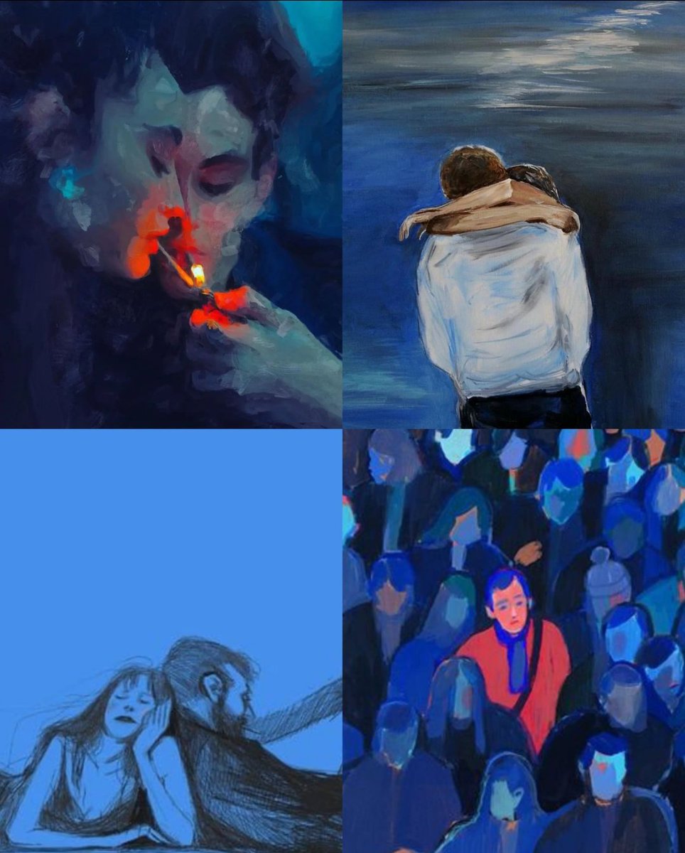 deep blue hues — in art