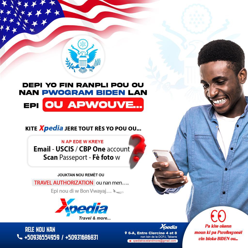 BelleImageplus's tweet photo. Depi yo finn ranpli pou ou
Nan pwogram Biden Lan epi ou apwouve
Kite #Xpedia jere tout rès yo pou ou
Rele Xperia kounya nan 36554954 https://t.co/eS7z8HYnF1
