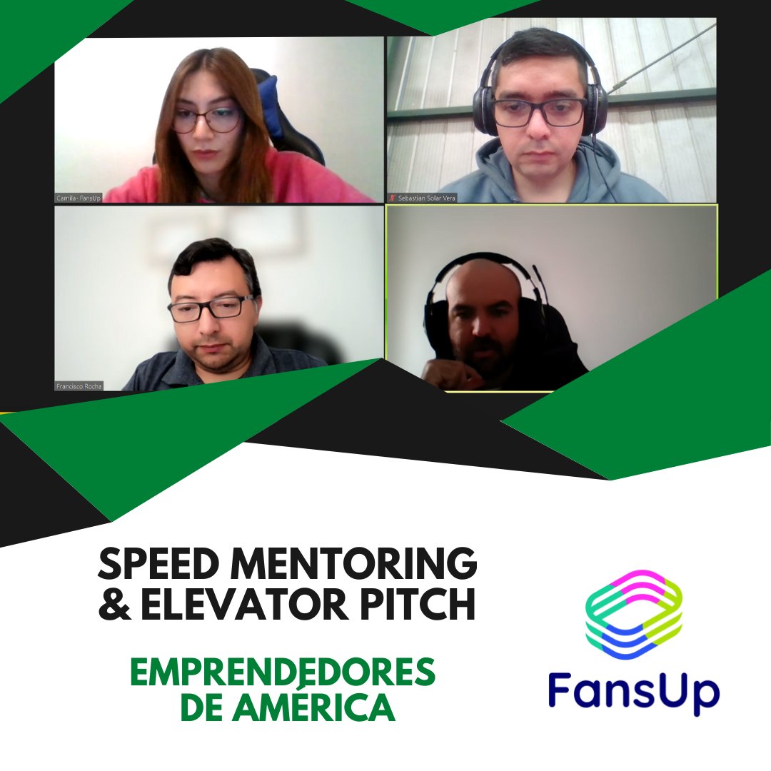 FansupApp's tweet photo. Speed Mentoring & Elevator Pitch en #EmprendedoresDeAmérica
Proyecto apoyado por @Corfo
#ZSportsLab #Generación3 #Sportech #FansUp #Corfo #CorfoChile https://t.co/YfYe7d7g41