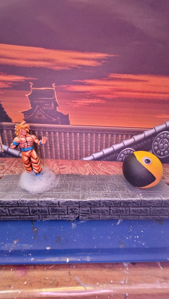 TheBaldGM's tweet photo. And here some finished shot of my Dragonball Z/Pacman/Street Fighter cross over for @Goblin_Squire #Goblinspiration's "Video games". https://t.co/dszz5hp5Gp